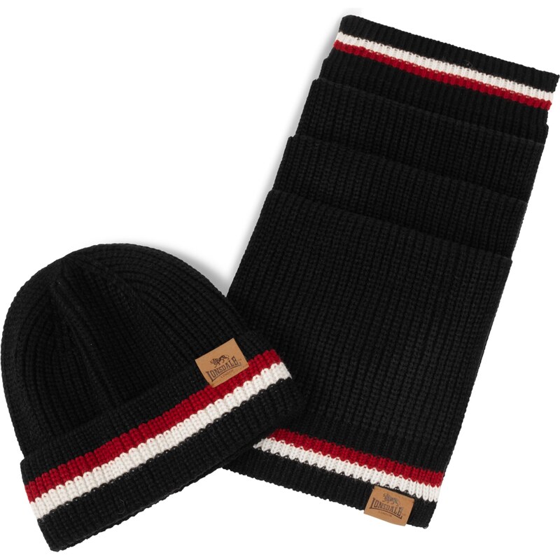 LONSDALE Čiapky Butleigh farba ťavej srsti / tmavočervená / čierna / 61963993