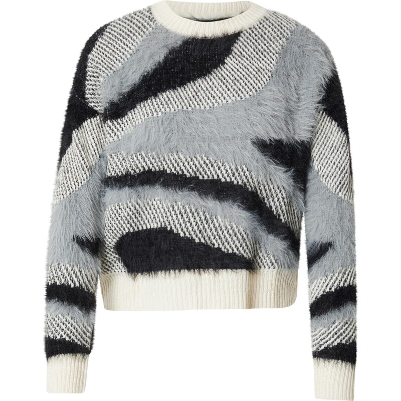 VERO MODA Sveter béžová / sivá / čierna 63149696