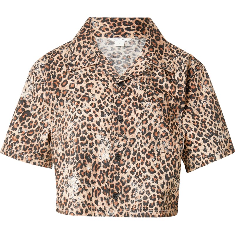 Monki Blúzka béžová / koňaková / čierna 63149809