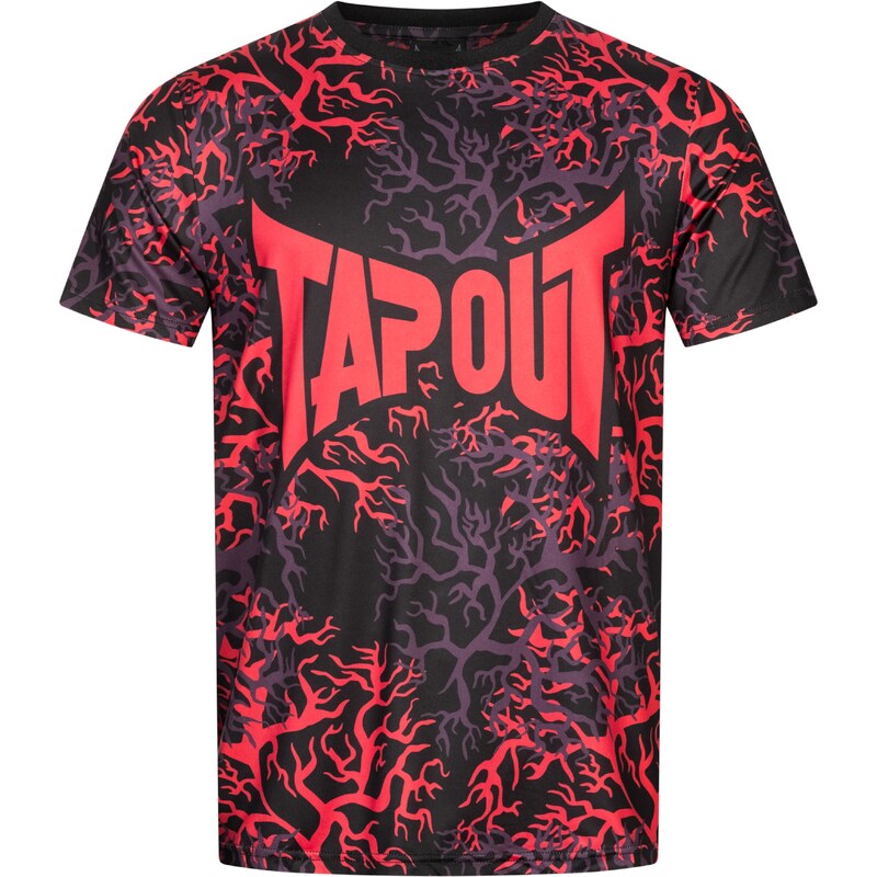 Tapout Funkčné tričko Rootstock tmavofialová / svetločervená / čierna 60869618