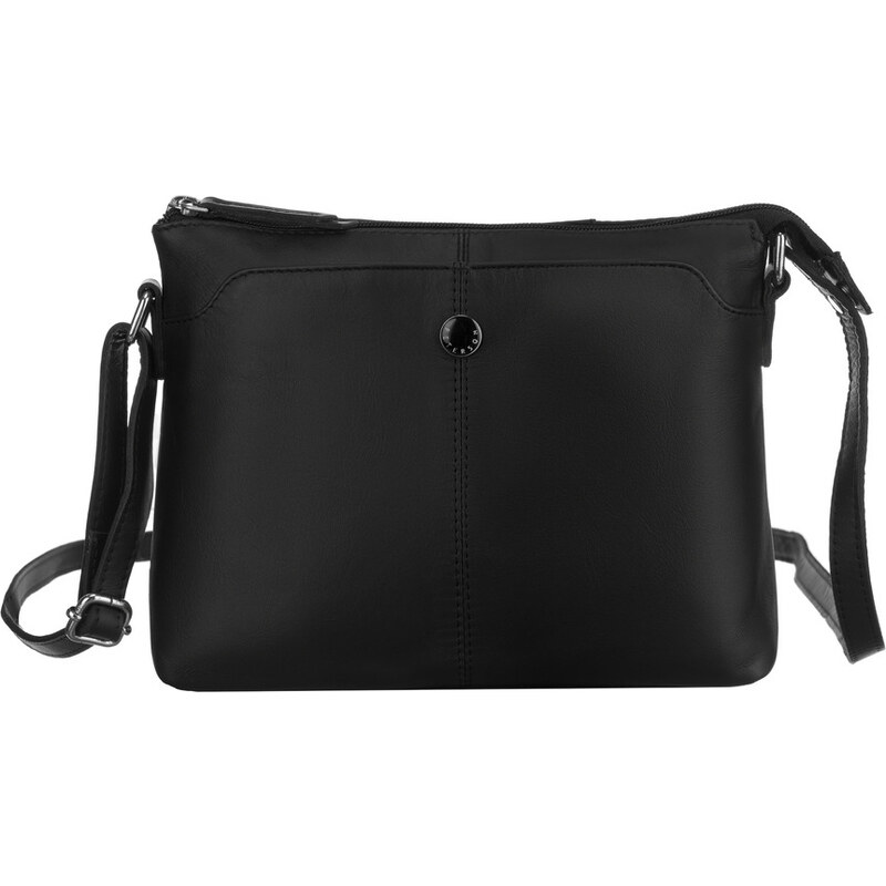 Peterson Čierna kožená messenger kabelka [DH] PTN TOR-305-SNC 47888412