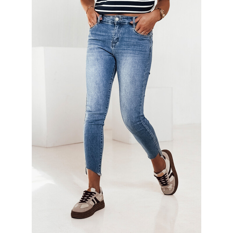 BASIC Dámske modré džínsy s vysokým pásom SKYLIGHT UY2205 60518844