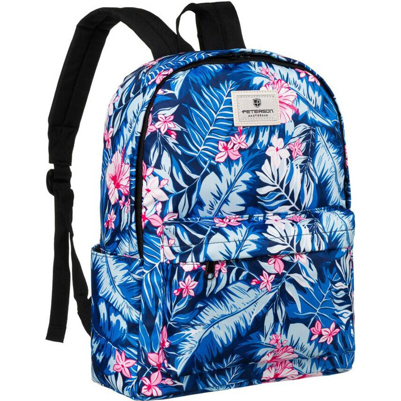 Tmavomodrý batoh s kvetinovým vzorom Peterson PTN 79904 59080280