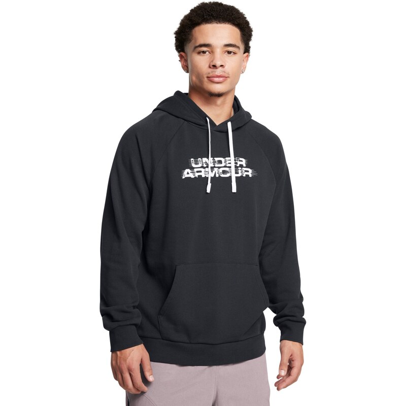 Under Armour Rival Fleece Textured Glitch Hoodie BLK 60523388