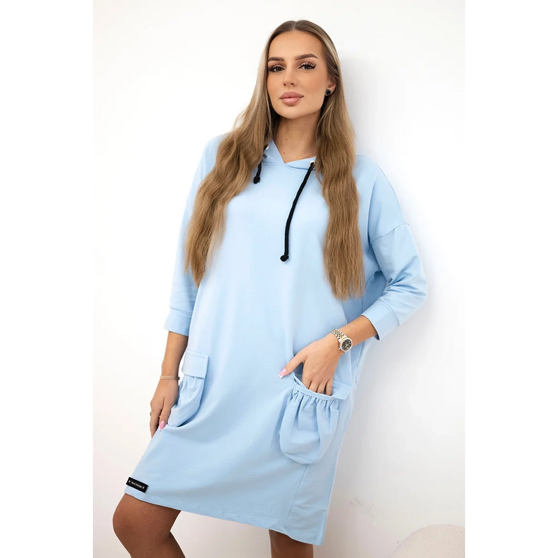 Kesi Šaty 9350 s kapucňou + vreckom 64235487