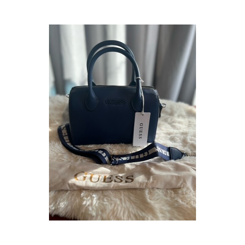 Dámska Kabelka GUESS AVELAY Box Satchel Blue crossbody 60521992