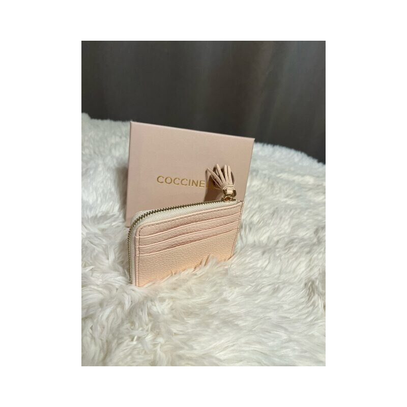 Dámska kožená peňaženka COCCINELLE Tassel Creamy pink 60113470