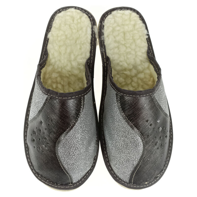 JOHN-C UNI domáce papuče NIK s kožušinou 60524655