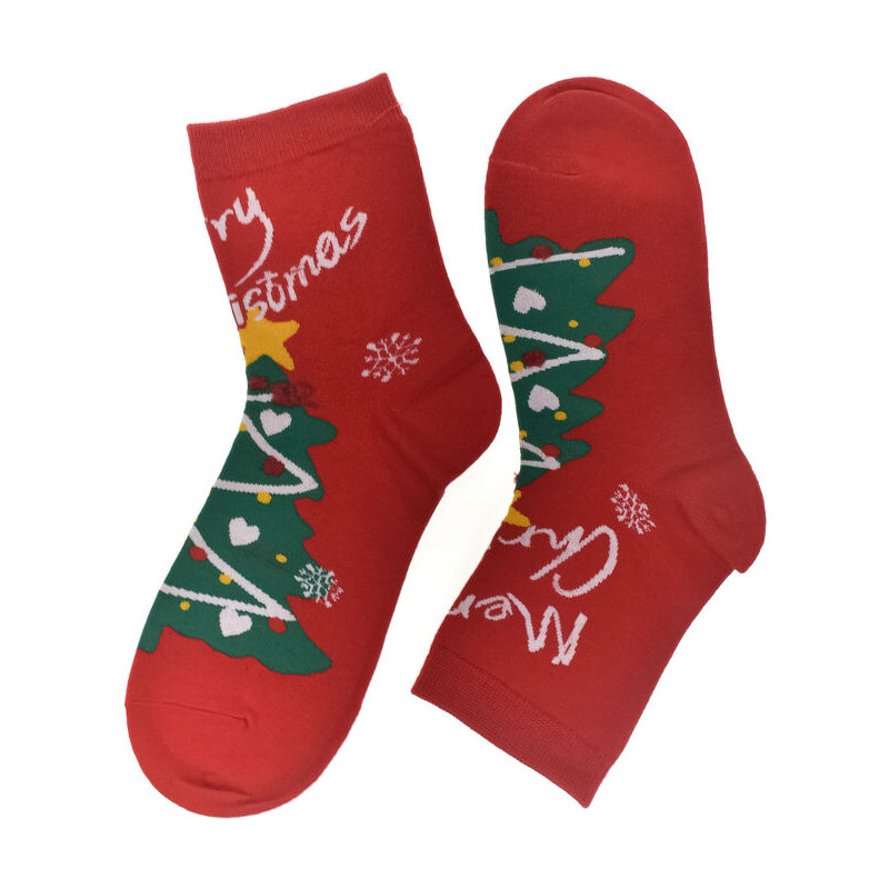 AURA.VIA Vianočné bavlnené ponožky Stromček 35-41 60524669