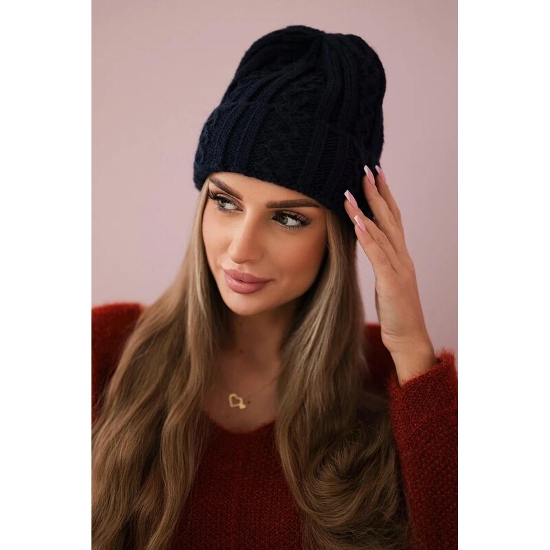 MladaModa Dámska čiapka Mareena K206 námornícka modrá 36492564