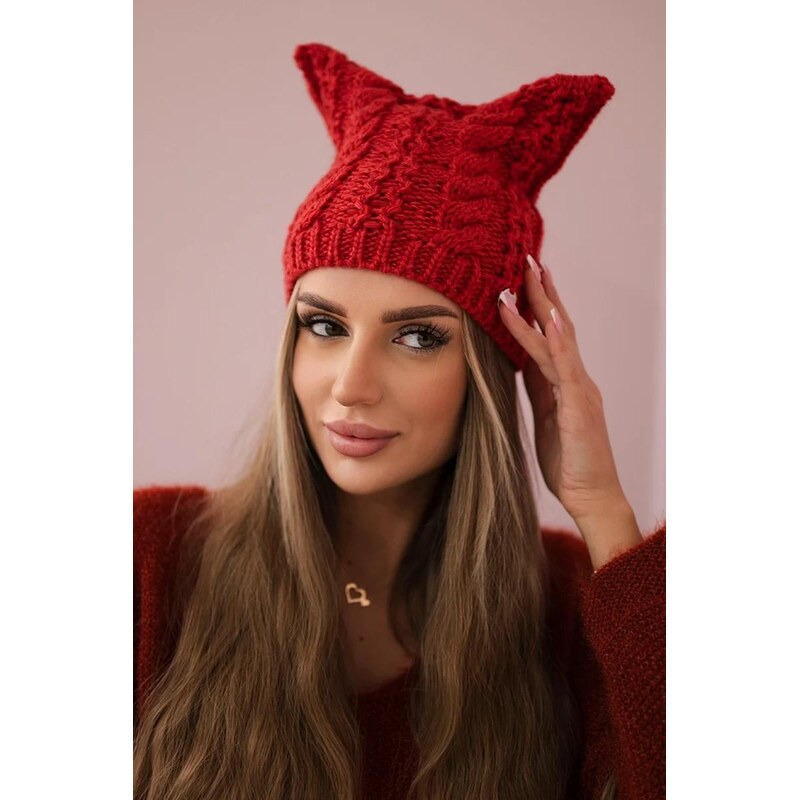 MladaModa Dámska čiapka Rabbid K237 malinová 36430825