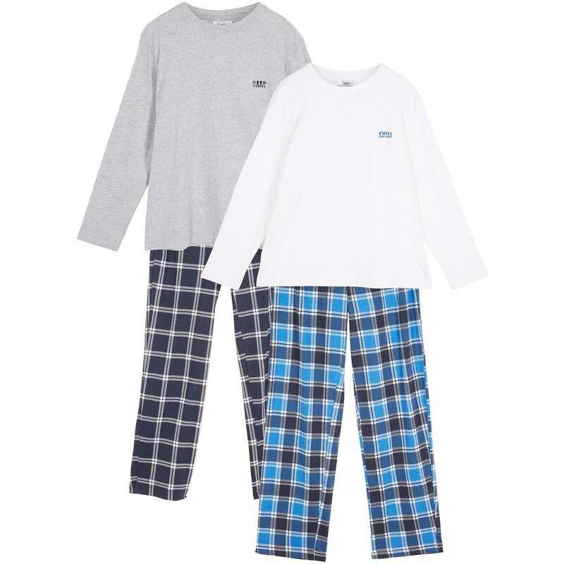 bonprix Pyžamo (2-dielne), s bio bavlnou, farba modrá 44736548