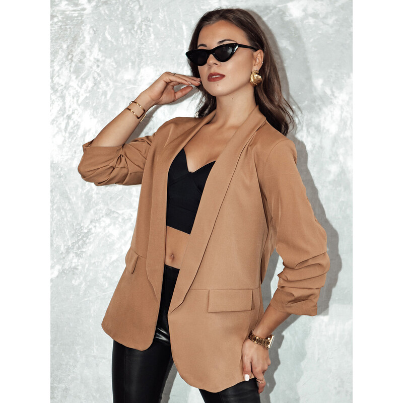 BASIC Béžové dámske sako ELEGANTIS PY0110 60536716