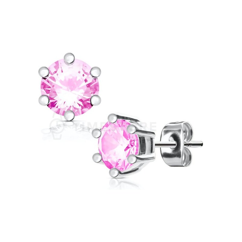 Puzetové náušnice z chirurgickej ocele so zirkónom TS-EA-0003 TS-EA 60537476