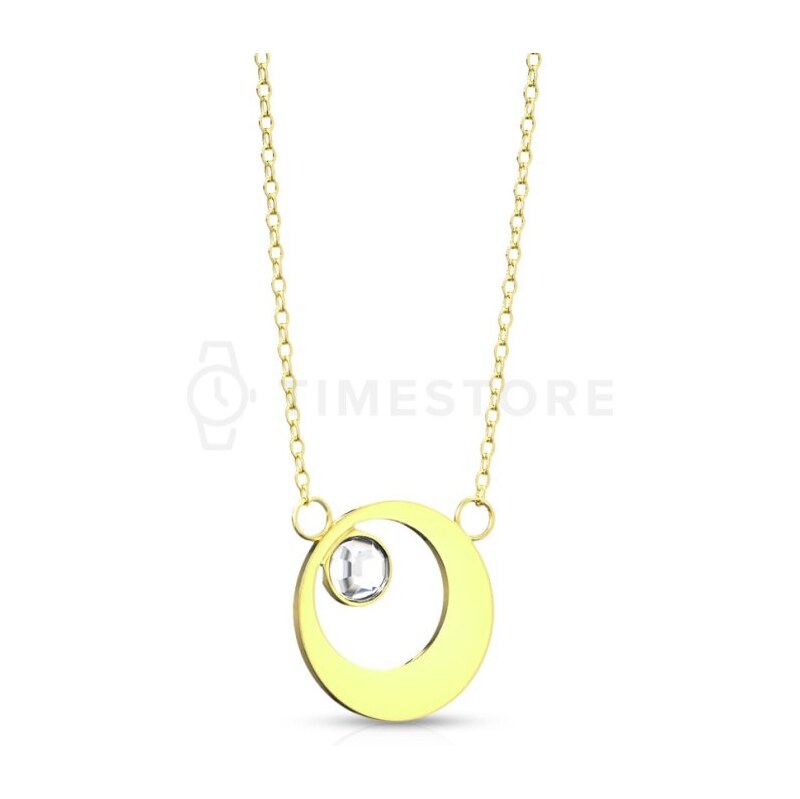 Náhrdelník v zlatej farbe s kruhovým príveskom a zirkónom TS-PN-0006 60537540