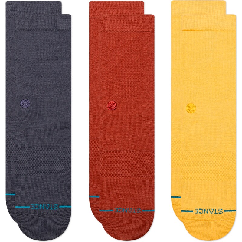 Stance Športové ponožky ICON námornícka modrá / žltá / krvavo červená 60871084