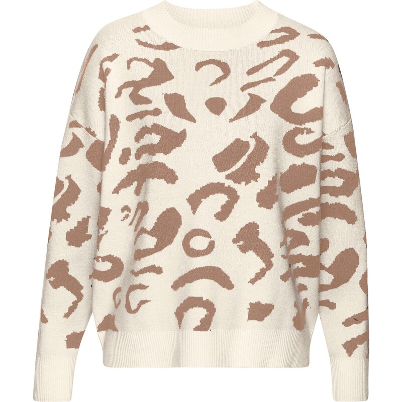 LASCANA Sveter hnedá / biela 60868432