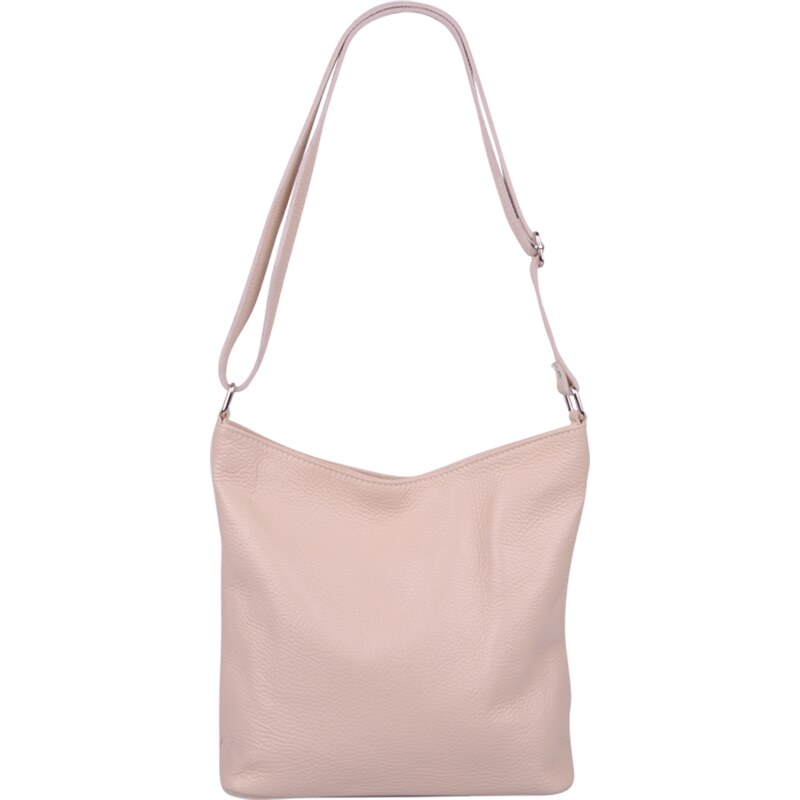 Ružová kožená talianska crossbody kabelka Ebe Rosa Petalo NovaKabelka 60558561