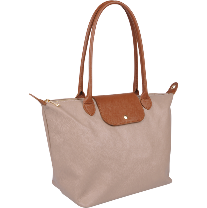 Béžová kožená talianska kabelka Ludovica Cappuccino NovaKabelka.sk 60566176