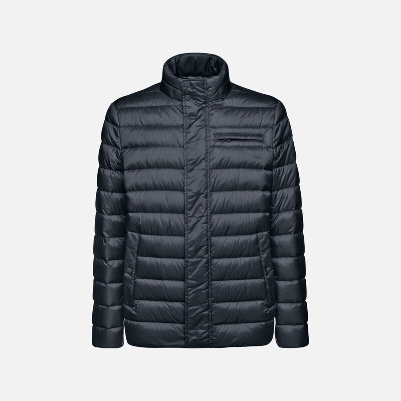 Dark Blue Mens Quilted Jacket Geox Warrens - Mens 60632795