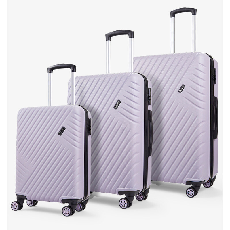 Sada cestovných kufrov ROCK Santiago ABS - fialová 62195431