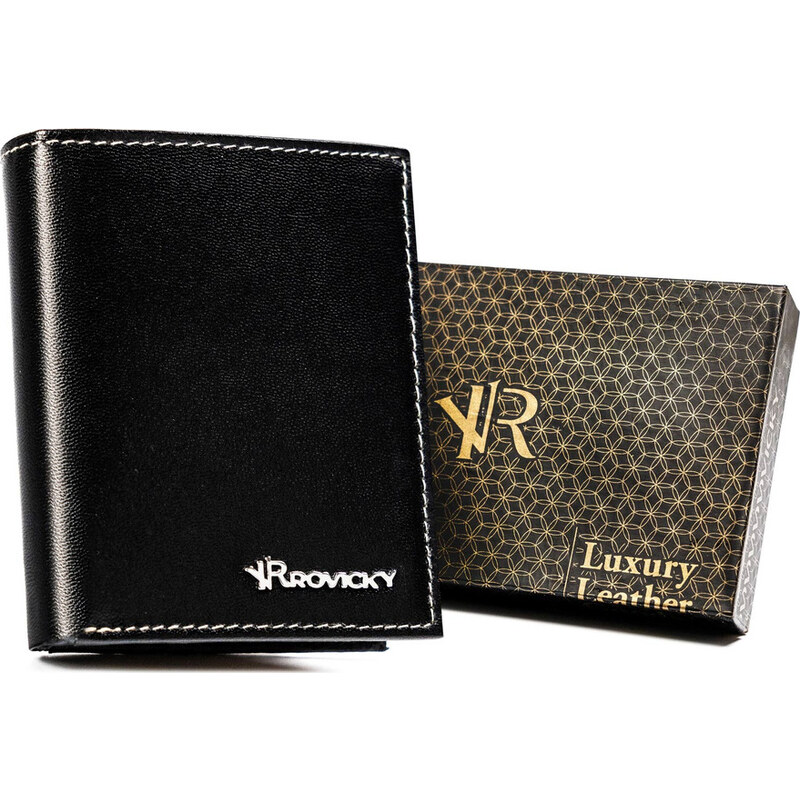 Rovicky čierna pánska kožená peňaženka L229 R-RM-24-16-GCL 54892885