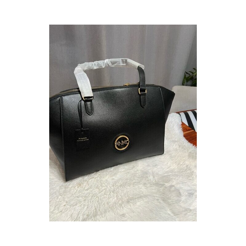 Dámska Kabelka kožená PINKO Dollarino black 60113421