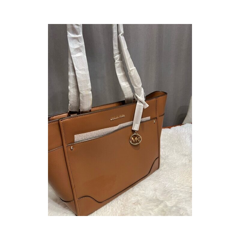 Dámska Kabelka kožená Michael Michael Kors - Harrison hnedá 60113420