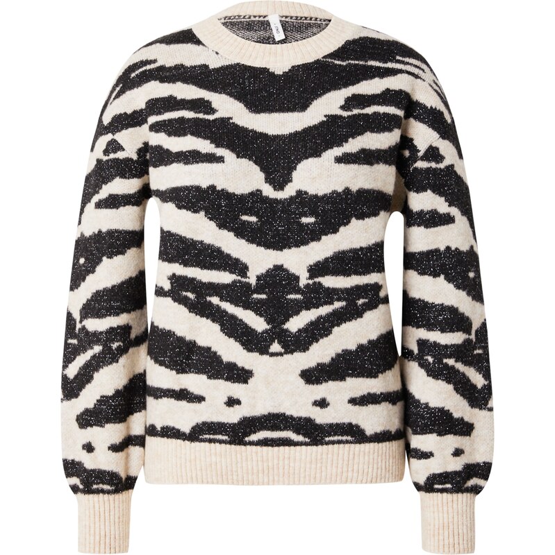 ONLY Sveter ONLAMBER béžová / čierna 61944479