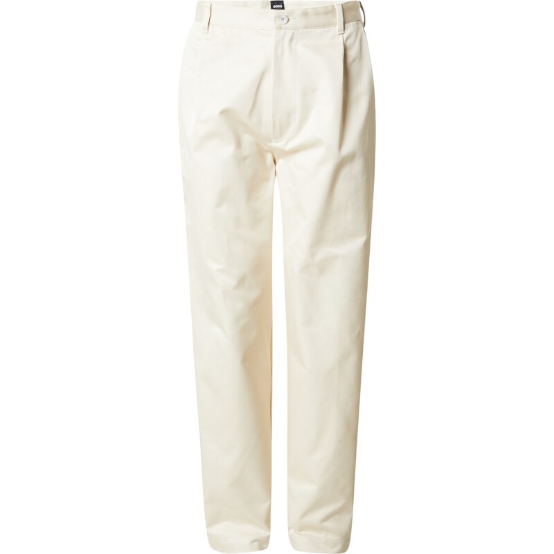 BOSS Plisované nohavice C-Kai-DPL krémová 60870095