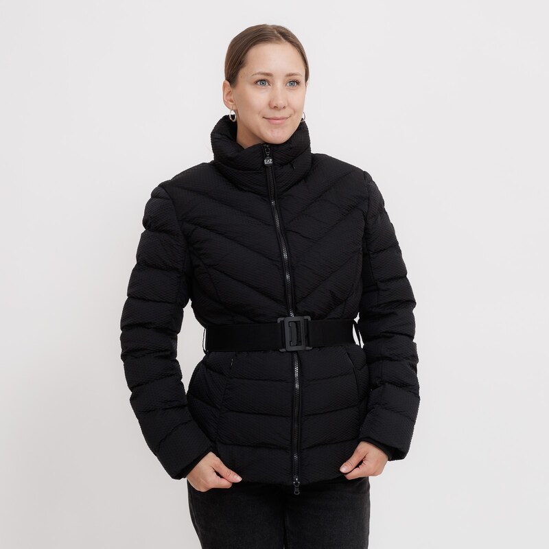 Ea7 emporio armani padding jacket with belt BLACK 66090611