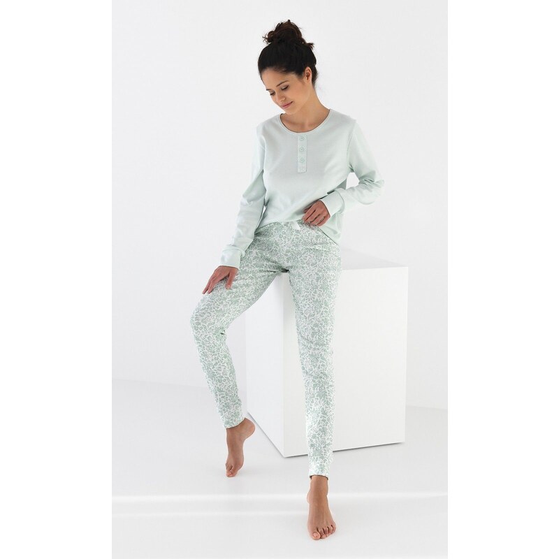 Dámske pyžamo Sensis Olive Interlock 56389180