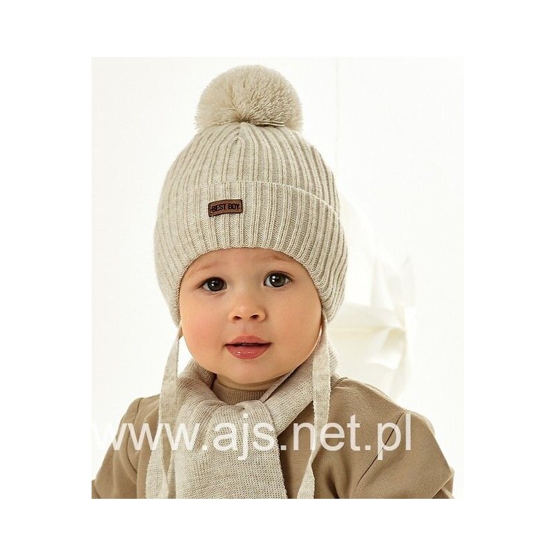Chlapčenská súprava AJS 48-316 čiapka + šál 57715096