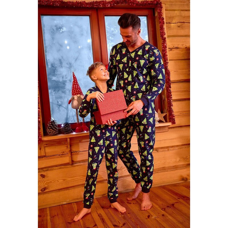 Chlapčenský overal Cornette Kids Boy 185/168 Christmas Tree 2 86-128 60201022