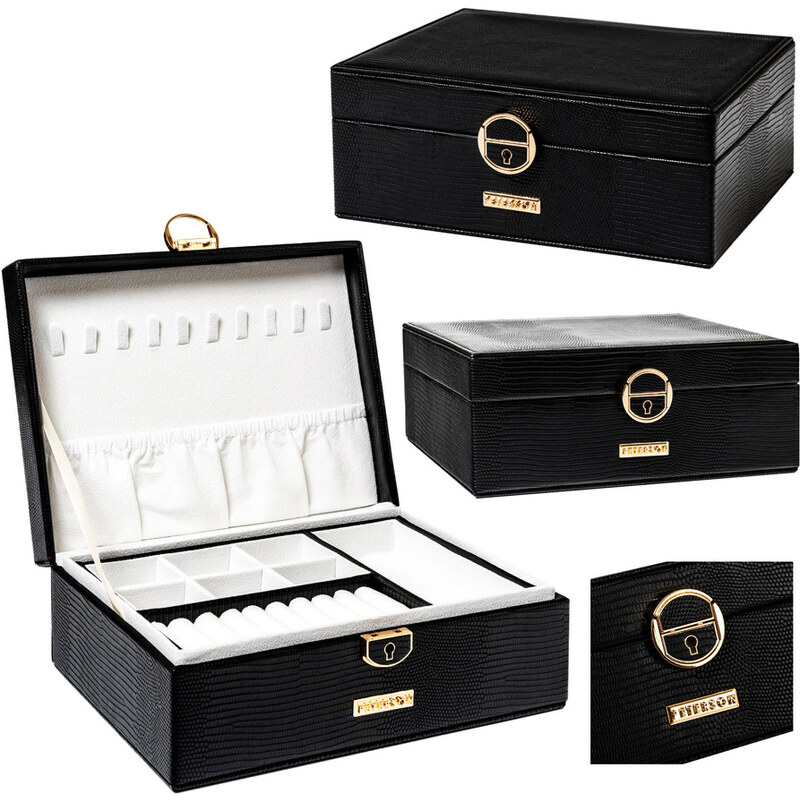 Elegantná čierna šperkovnica - Peterson 60613712