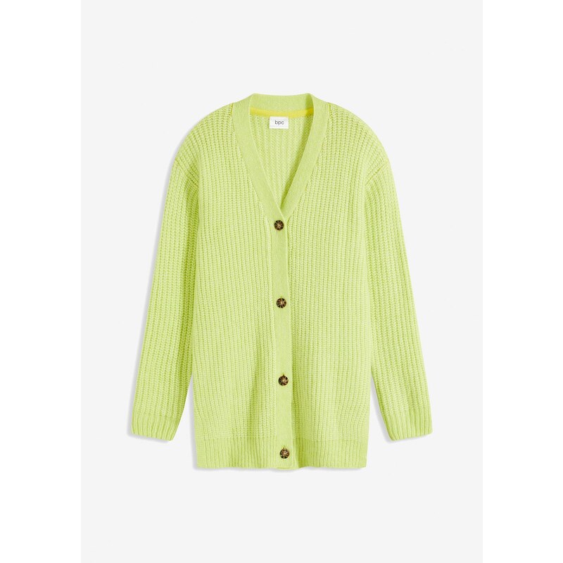 bonprix Pletený sveter s podielom vlny, farba zelená 60614273