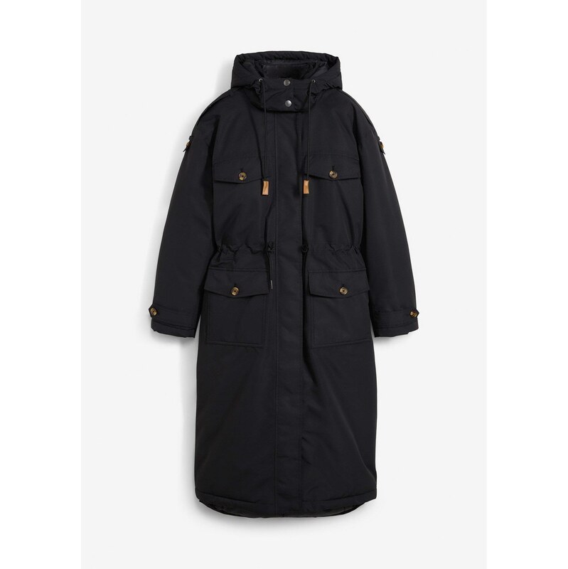 bonprix Zimný kabát, 2v1 vzhľad, farba čierna 60614419
