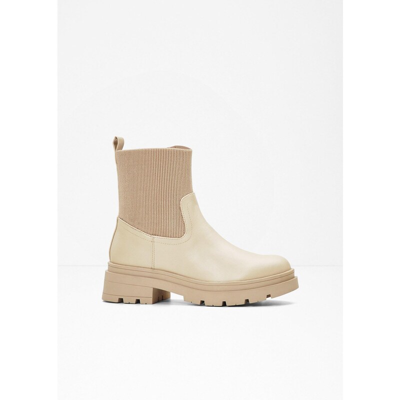 bonprix Chelsea čižmy, farba béžová 60614524