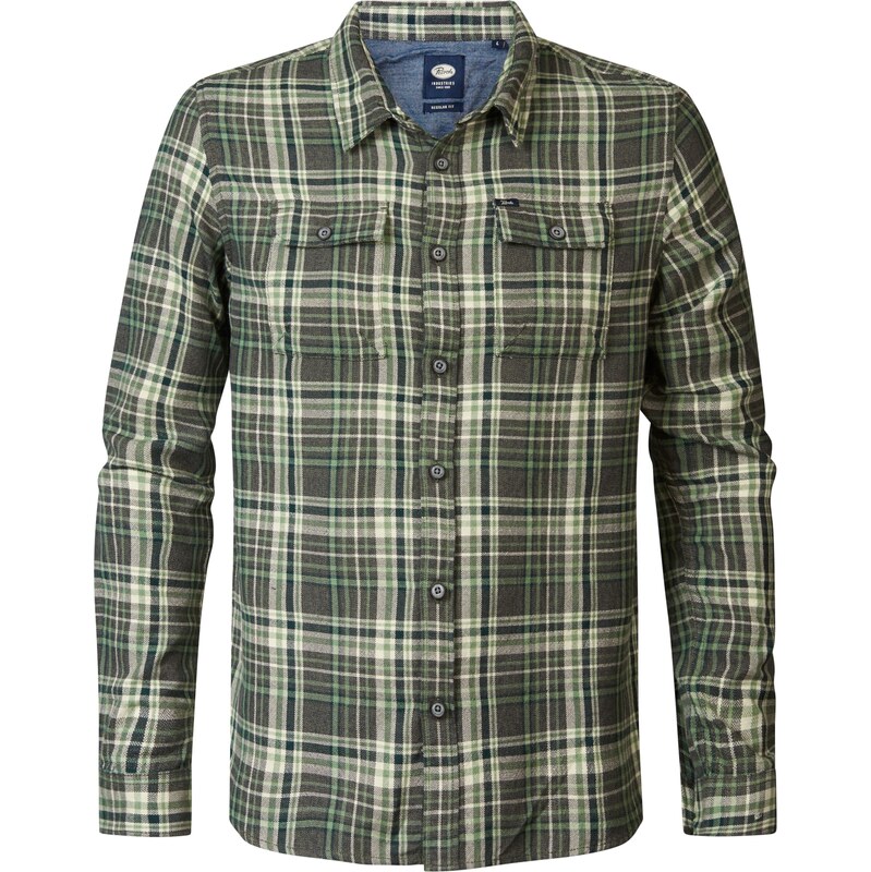 Petrol Industries Košeľa Napakiak olivová / jedľová / svetlozelená / 60867629