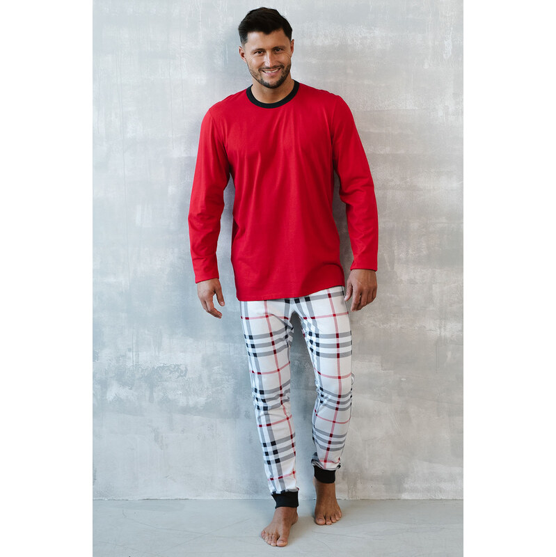 Pánske pyžamo Italian Fashion Andros dł.r. dł.sp. 60646014