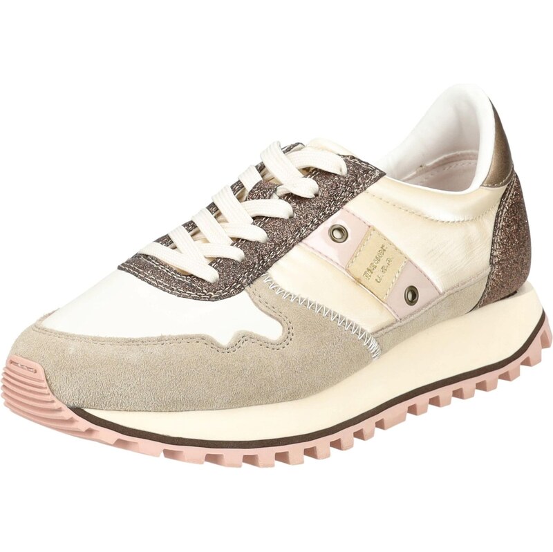 Blauer.USA Nízke tenisky MILLEN01 krémová / tmavobéžová / zlatá 66200104