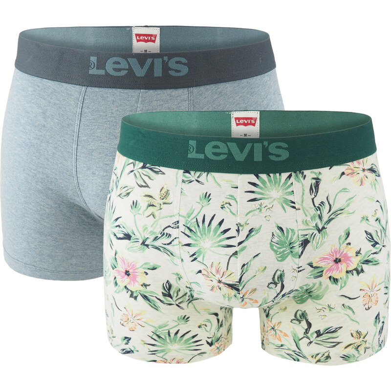 LEVI`S - boxerky 2PACK Levi`s men flower green color combo - 60640459