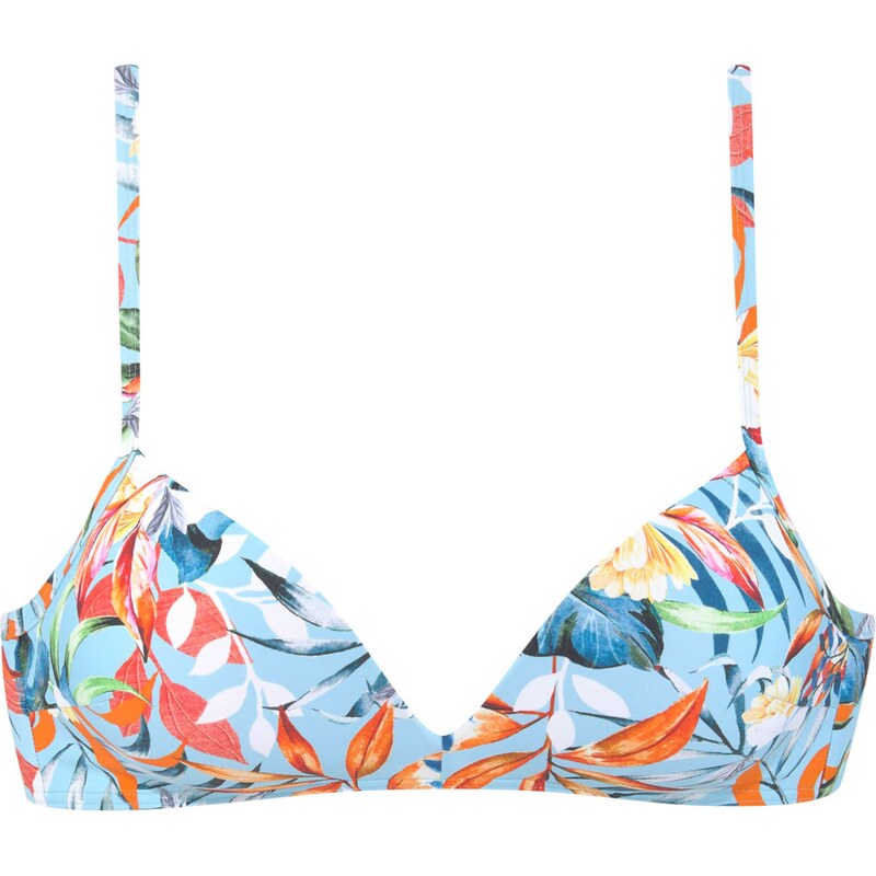 VENICE BEACH Bikinový top svetlomodrá / oranžová / biela 60917171