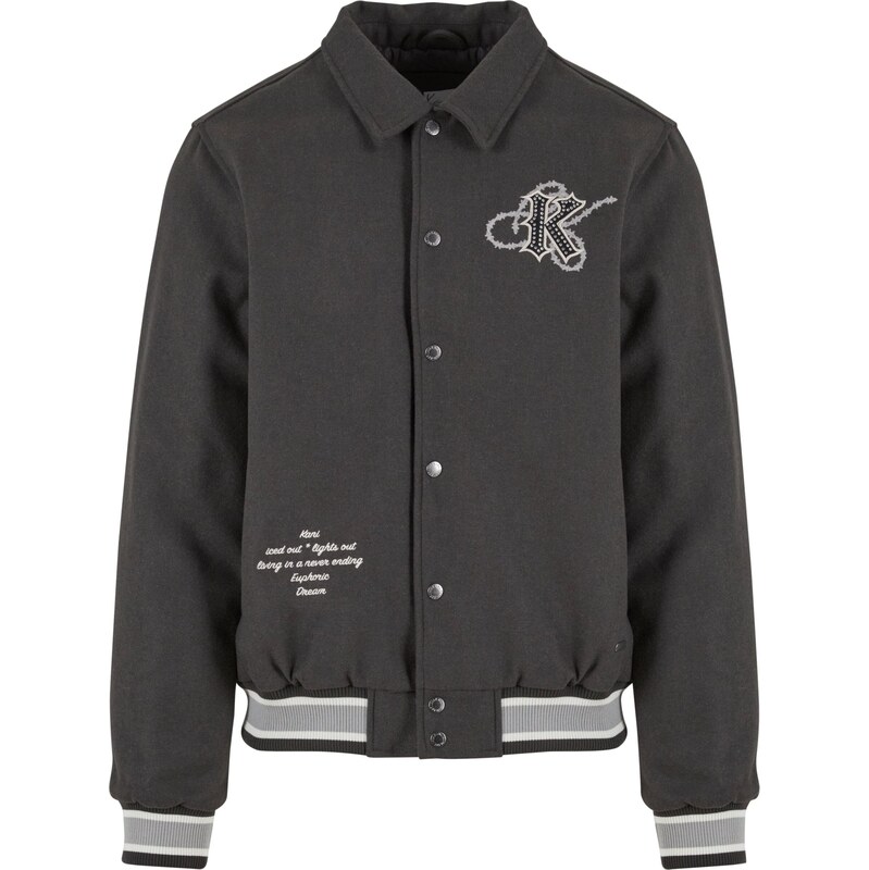 Karl Kani Prechodná bunda svetlosivá / čierna / biela 66966683