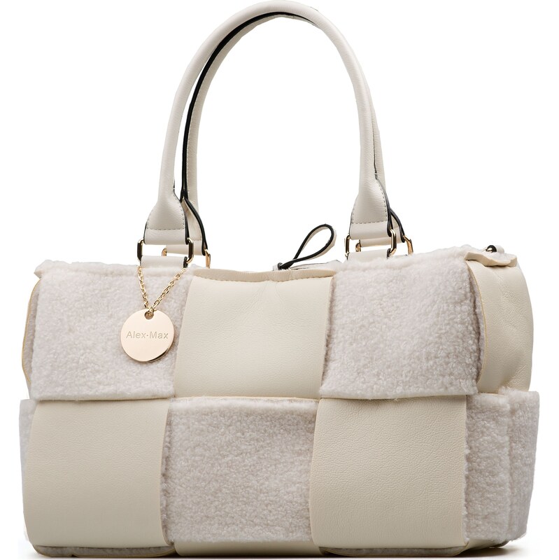 Kabelka s kožušinou Alex Max béžová 64987467