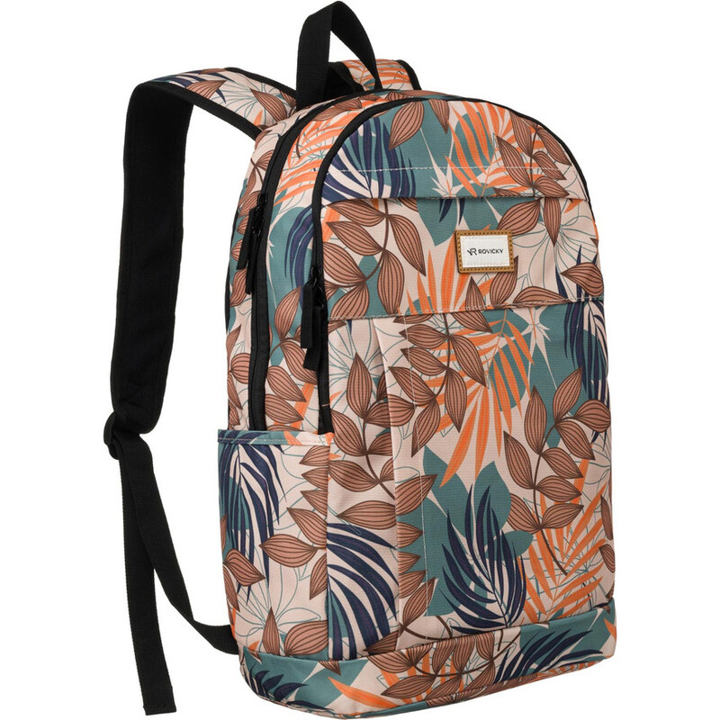 Rovicky béžovo-hnedý dámsky vzorovaný batoh R-PST 05 56217641