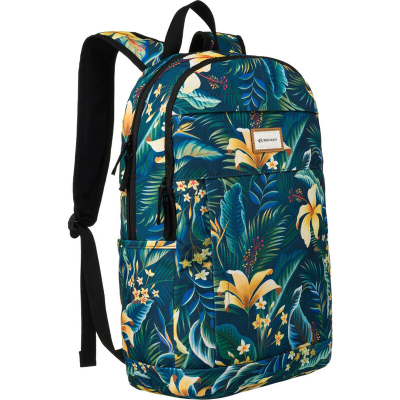 Rovicky tmavozelený dámsky kvetinový batoh R-PST 09 56217643