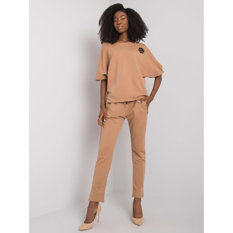 RUE PARIS RV-KMPL-7363.25P-camel set 64664570