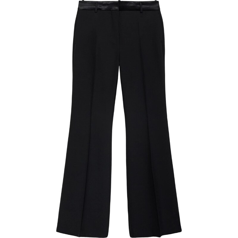 MANGO Nohavice s pukmi Nuit čierna 62854665