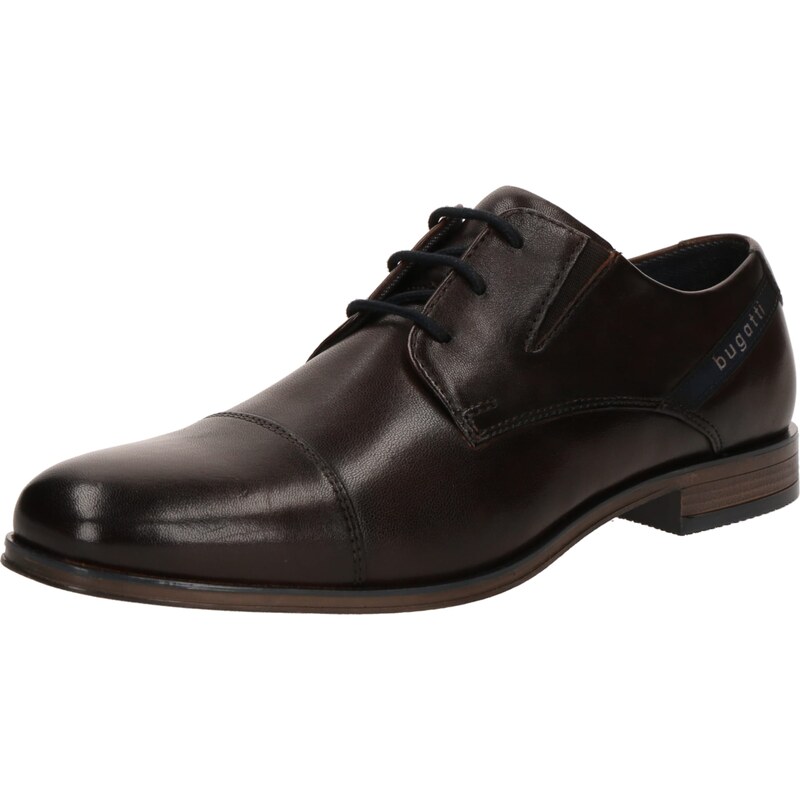 bugatti Šnurovacie topánky Leagro námornícka modrá / tmavohnedá / 60870916